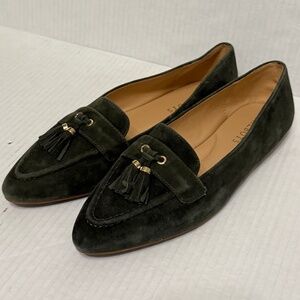 Talbots Francesca Driving Loafer Forrest Green Suede size 8 excellent